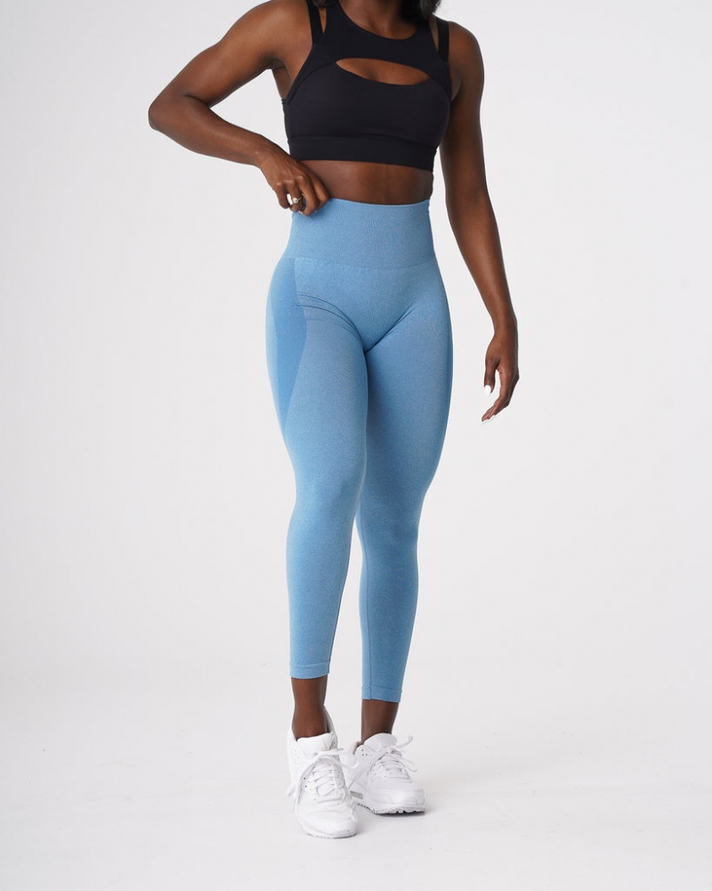 Women's NVGTN Contour Seamless Leggings Blue | VXKT-79651