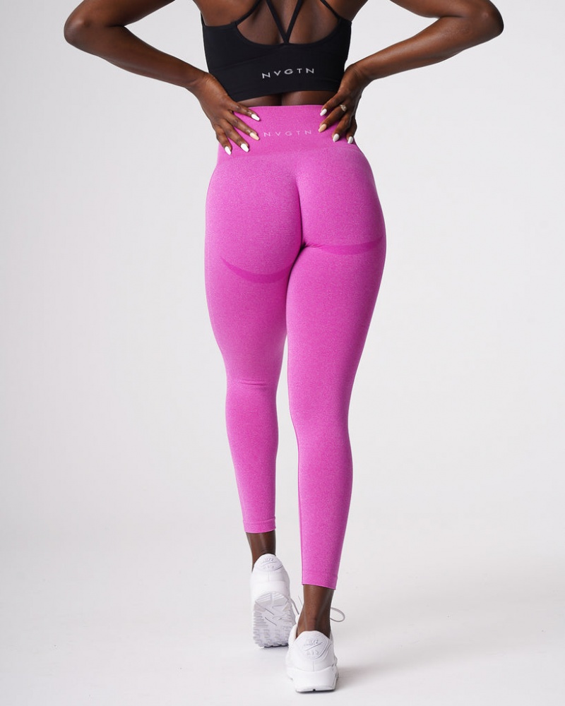 Women's NVGTN Contour Seamless Leggings Fuchsia | DVHR-35427