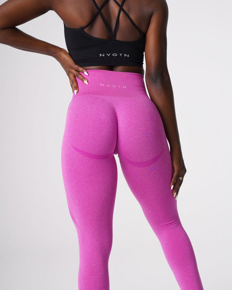 Women's NVGTN Contour Seamless Leggings Fuchsia | DVHR-35427