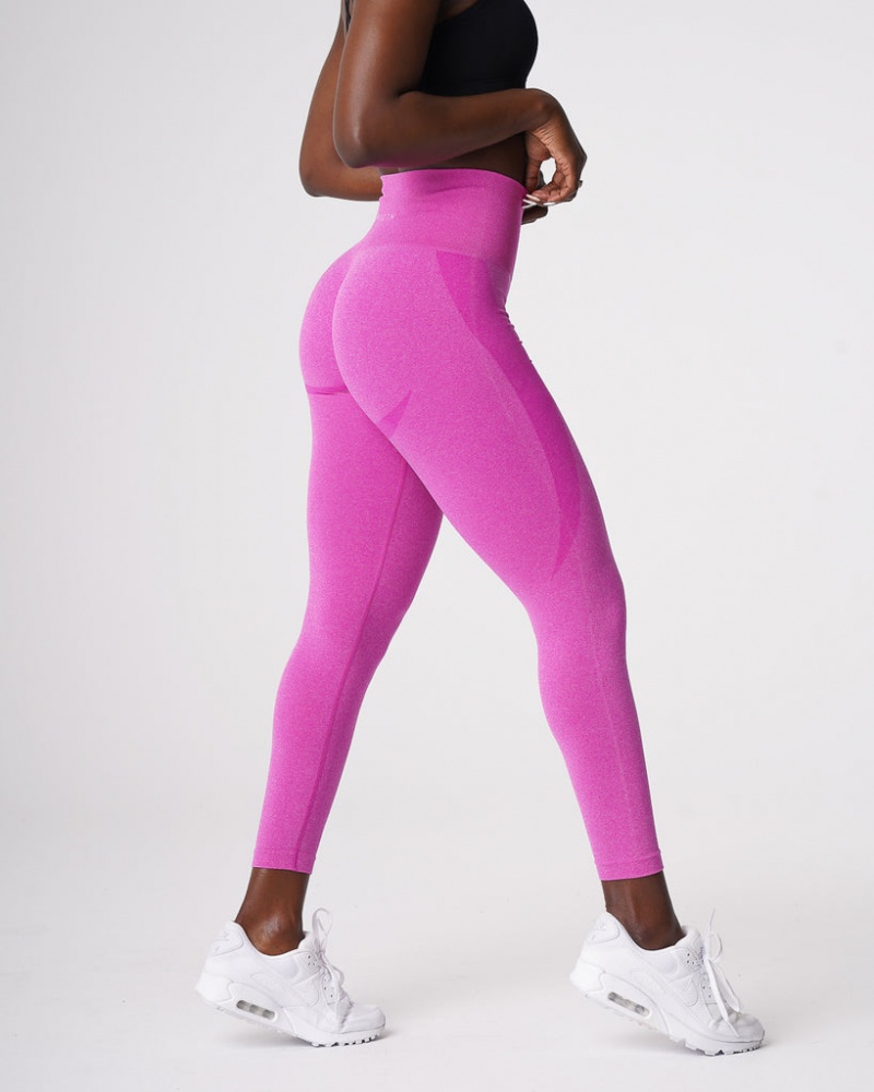 Women\'s NVGTN Contour Seamless Leggings Fuchsia | DVHR-35427