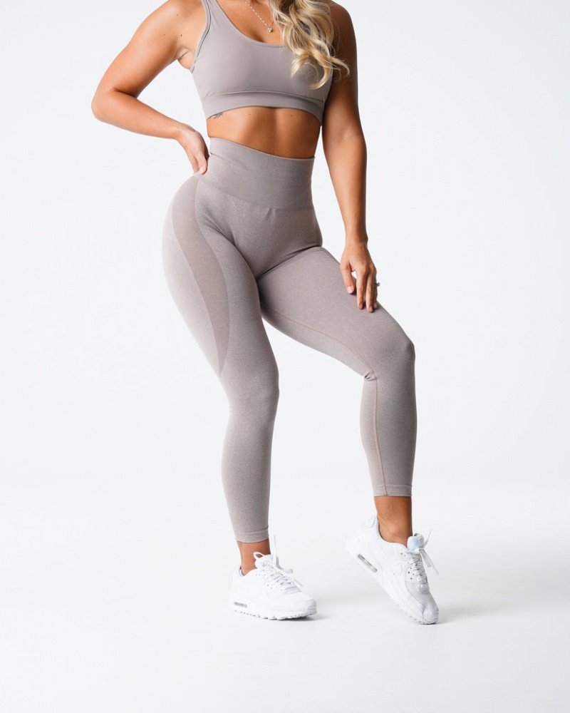 Women's NVGTN Contour Seamless Leggings Grey Brown | FRHC-50249