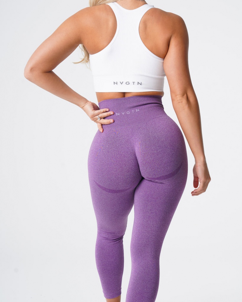 Women's NVGTN Contour Seamless Leggings Purple | ZQAO-01582