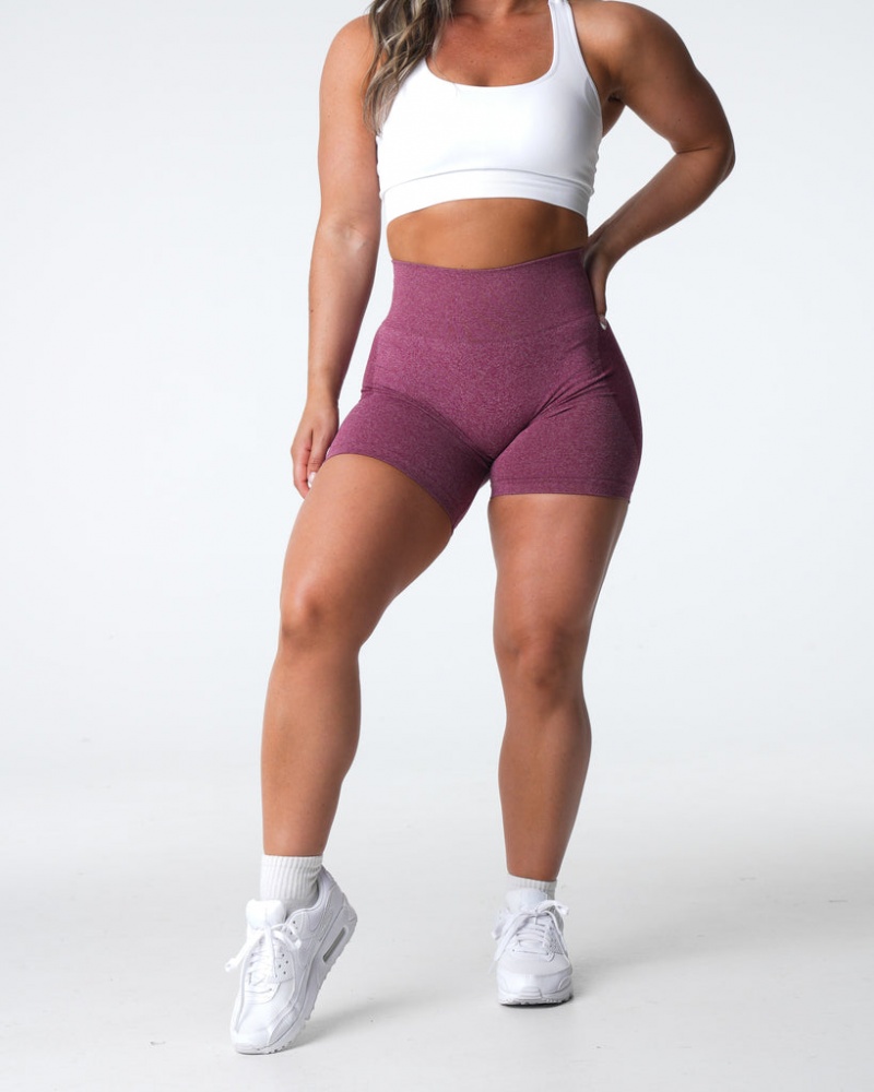 Women's NVGTN Contour Seamless Shorts Burgundy | MGRJ-82569