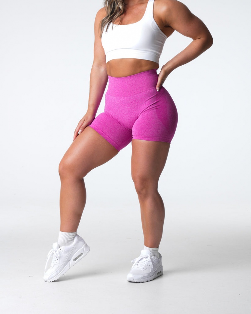 Women's NVGTN Contour Seamless Shorts Fuchsia | VFWY-83657