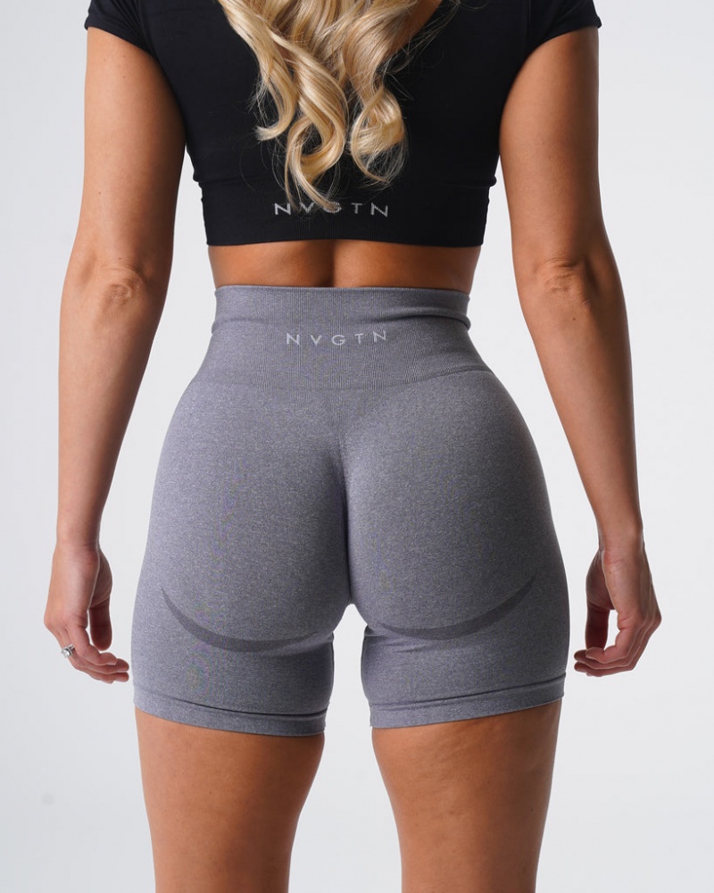 Women's NVGTN Contour Seamless Shorts Grey | JMQU-54307