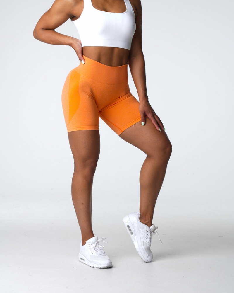 Women's NVGTN Contour Seamless Shorts Orange | TJWO-41738