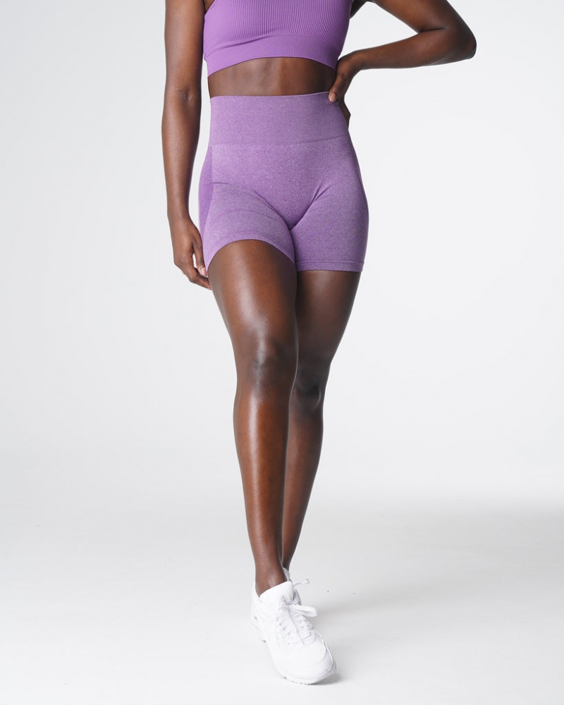 Women's NVGTN Contour Seamless Shorts Purple | FPZN-67105