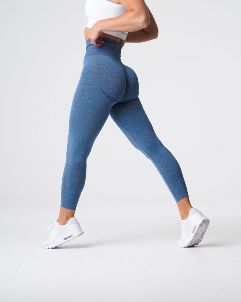 Women's NVGTN Curve Seamless Leggings Blue | WIAD-83520