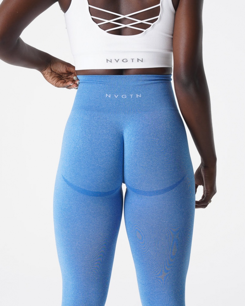 Women's NVGTN Curve Seamless Leggings Blue | CFQY-23574