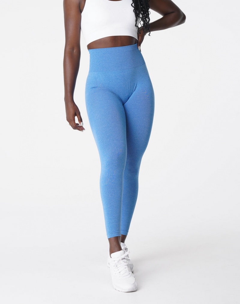 Women's NVGTN Curve Seamless Leggings Blue | CFQY-23574