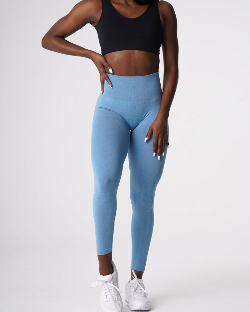 Women's NVGTN Curve Seamless Leggings Blue | QIMK-95280