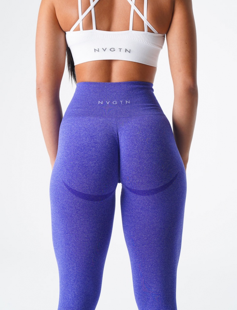 Women's NVGTN Curve Seamless Leggings Blue | TPQU-92014