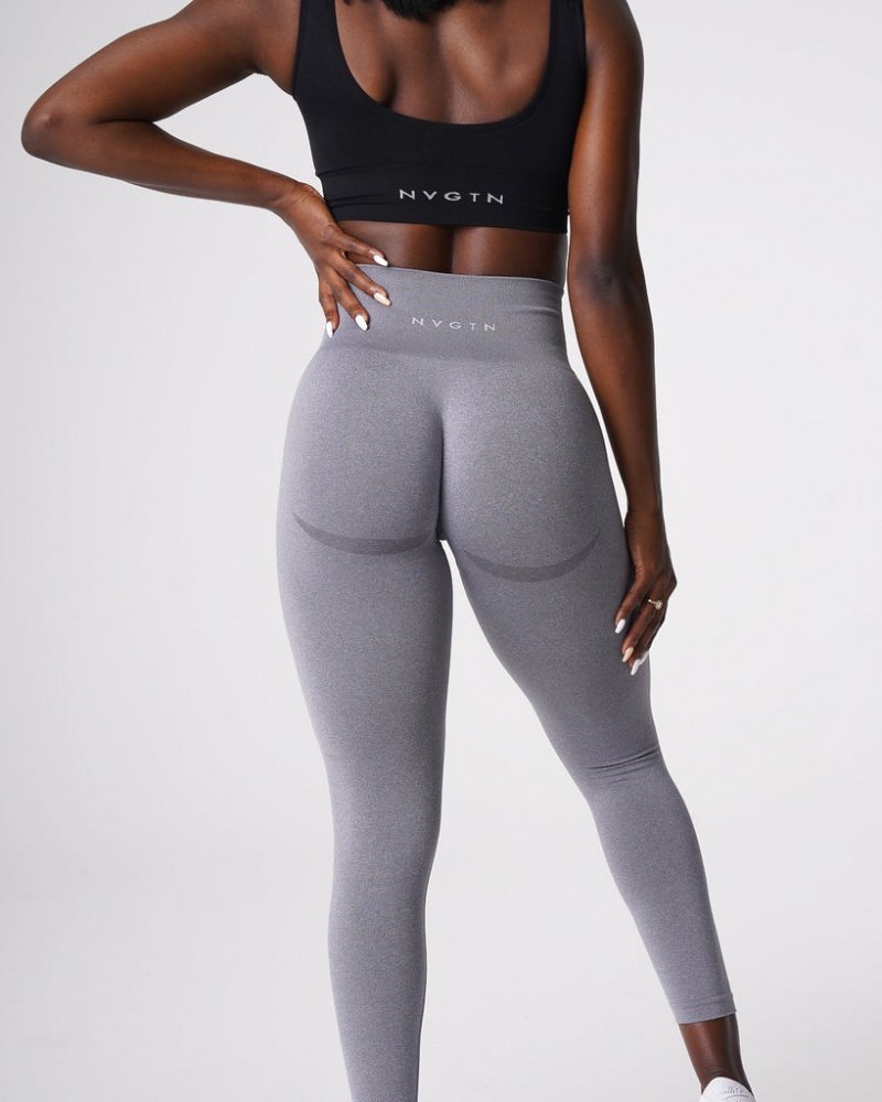 Women's NVGTN Curve Seamless Leggings Grey | BKYI-34829