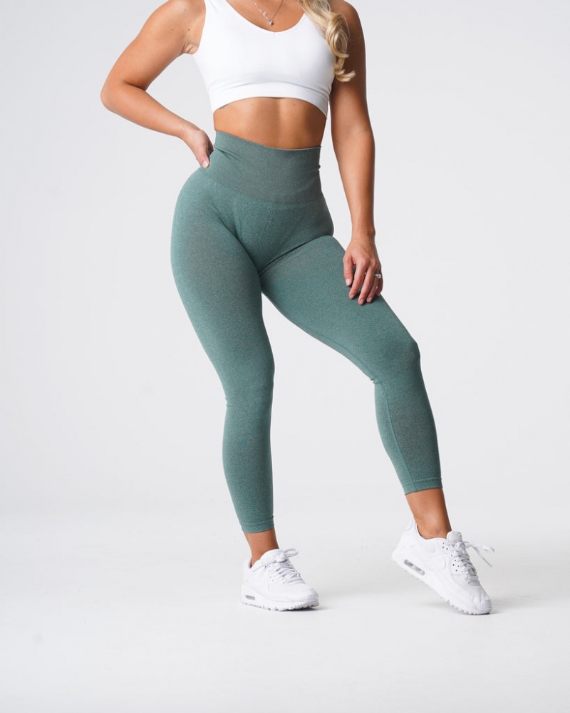 Women's NVGTN Curve Seamless Leggings Green | YREF-18406