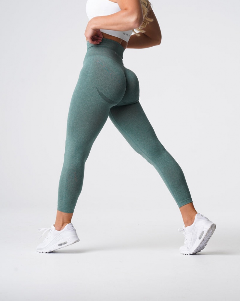 Women's NVGTN Curve Seamless Leggings Green | YREF-18406