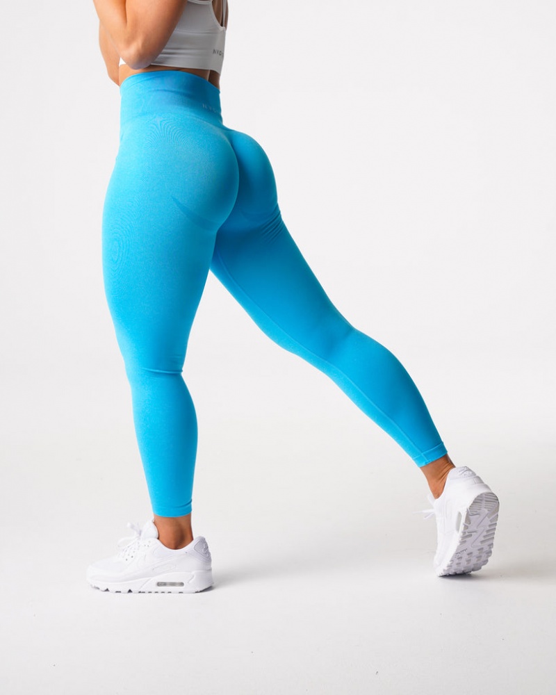 Women\'s NVGTN Curve Seamless Leggings Light Turquoise | BJPV-93140