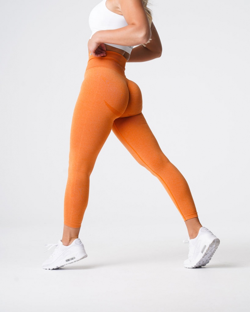 Women\'s NVGTN Curve Seamless Leggings Orange | FLUP-53210