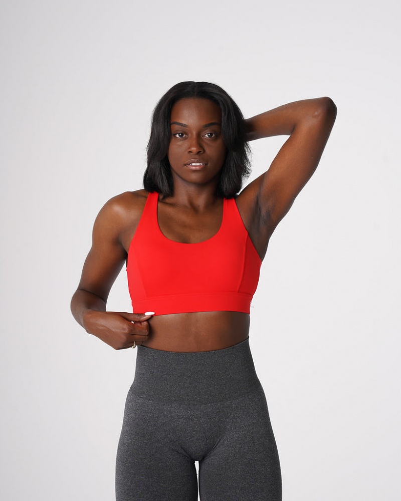 Women's NVGTN Dream Sports Bras Deep Red | QDXI-92817