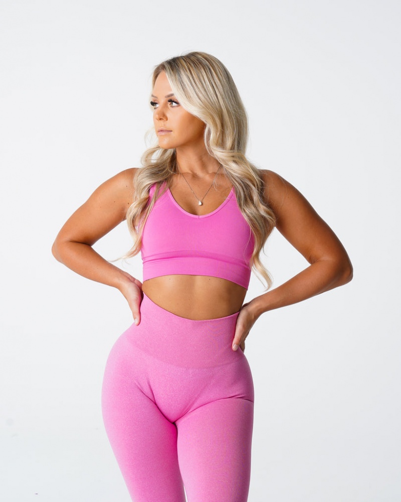 Women's NVGTN Elevate Seamless Sports Bras Pink | VUKN-40563