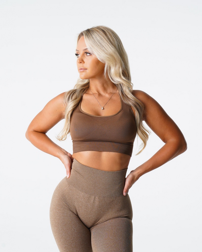 Women's NVGTN Ignite Seamless Sports Bras Beige | XRTA-78645