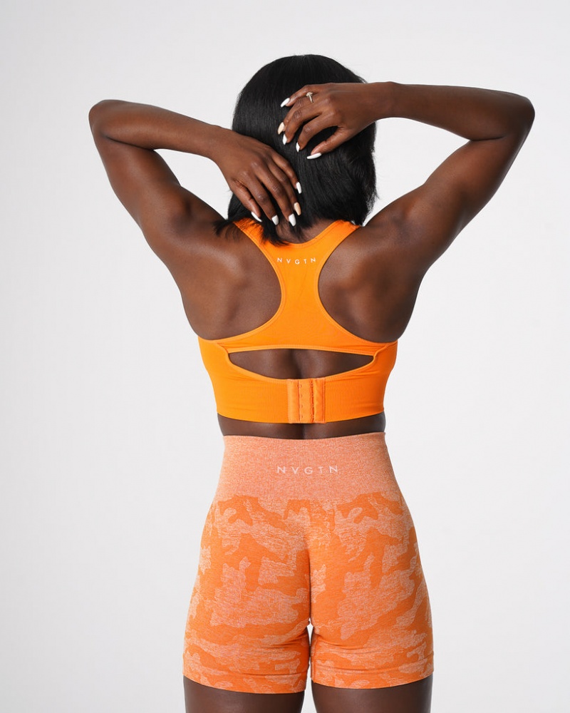 Women's NVGTN Ignite Seamless Sports Bras Orange | UIHY-54218