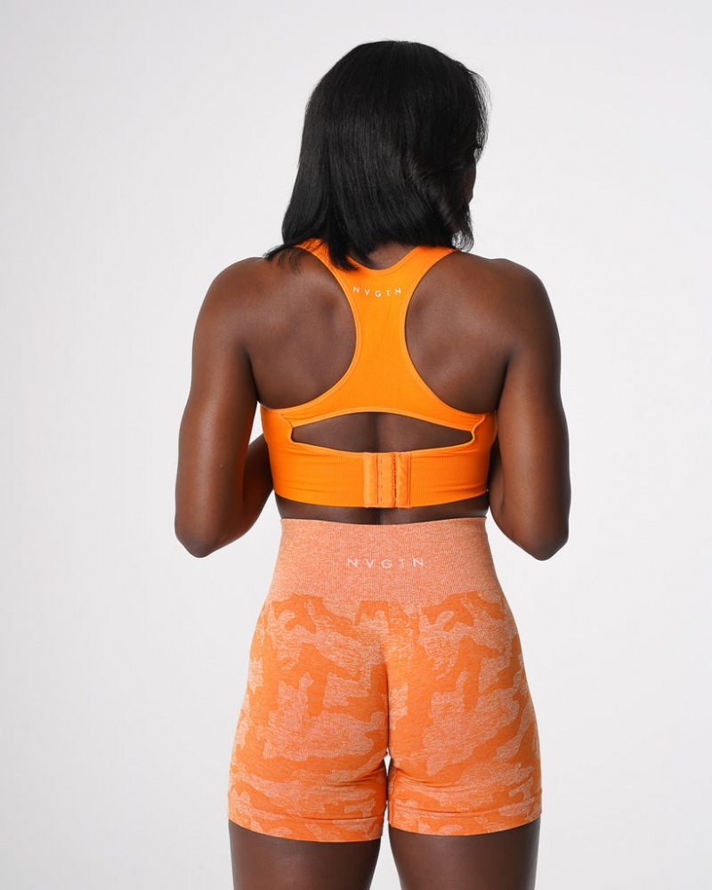 Women's NVGTN Ignite Seamless Sports Bras Orange | UIHY-54218