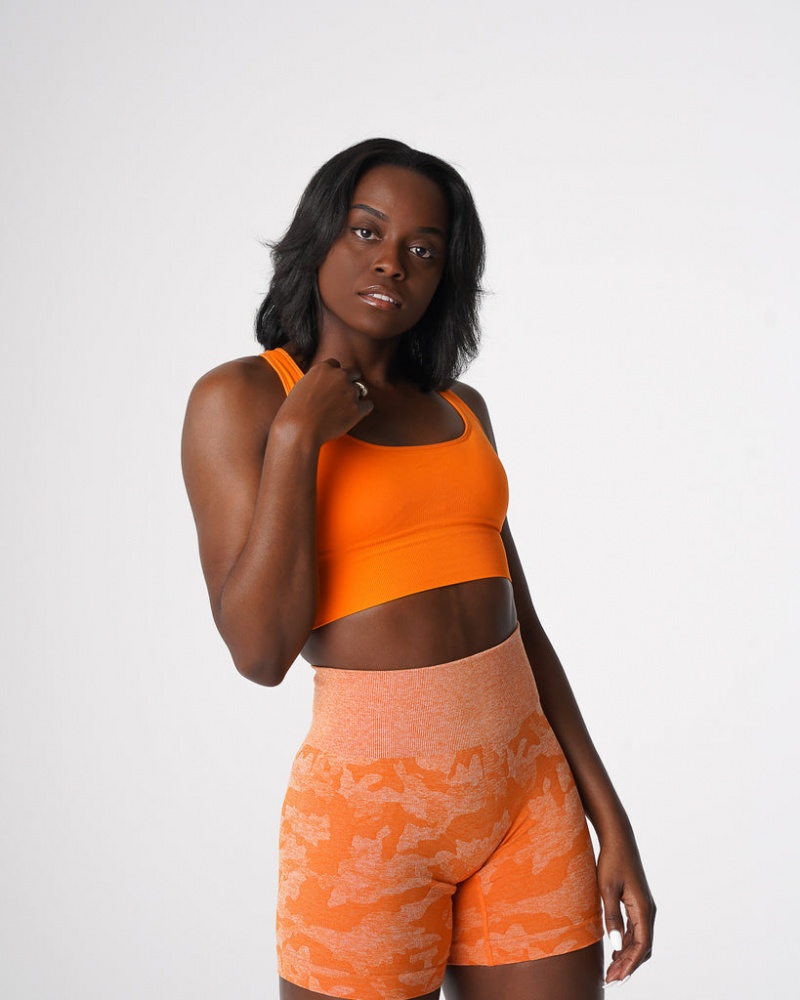 Women's NVGTN Ignite Seamless Sports Bras Orange | UIHY-54218