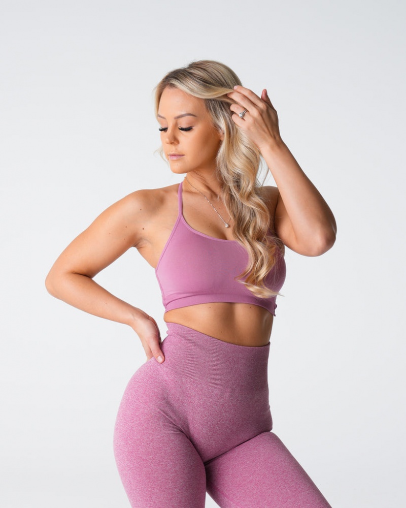 Women's NVGTN Invincible Seamless Sports Bras Pink | KLJW-94280