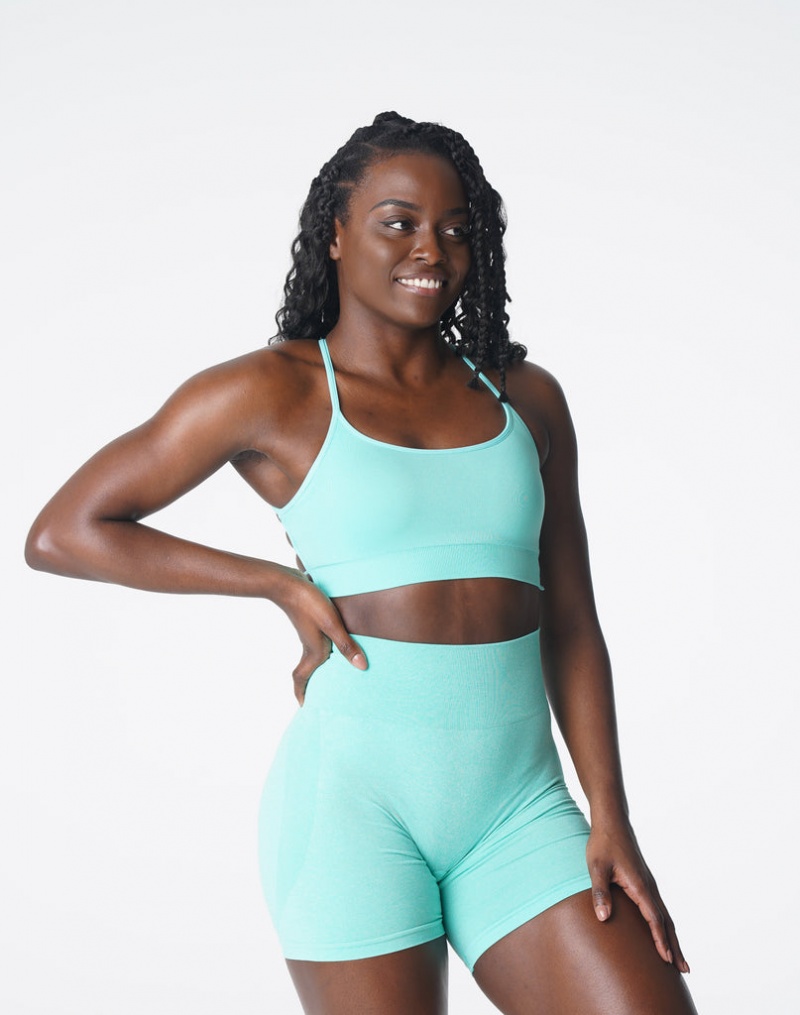 Women's NVGTN Invincible Seamless Sports Bras Mint | ALRY-29531