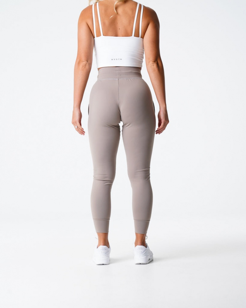 Women's NVGTN Joggers Grey Brown | MYRZ-08624