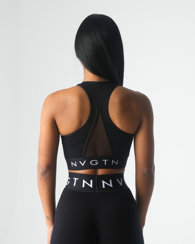 Women's NVGTN Legacy Sport Seamless Sports Bras Black | MHNY-41726