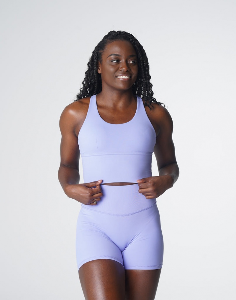 Women's NVGTN Matrix Sports Bras Blue | QVRX-48571