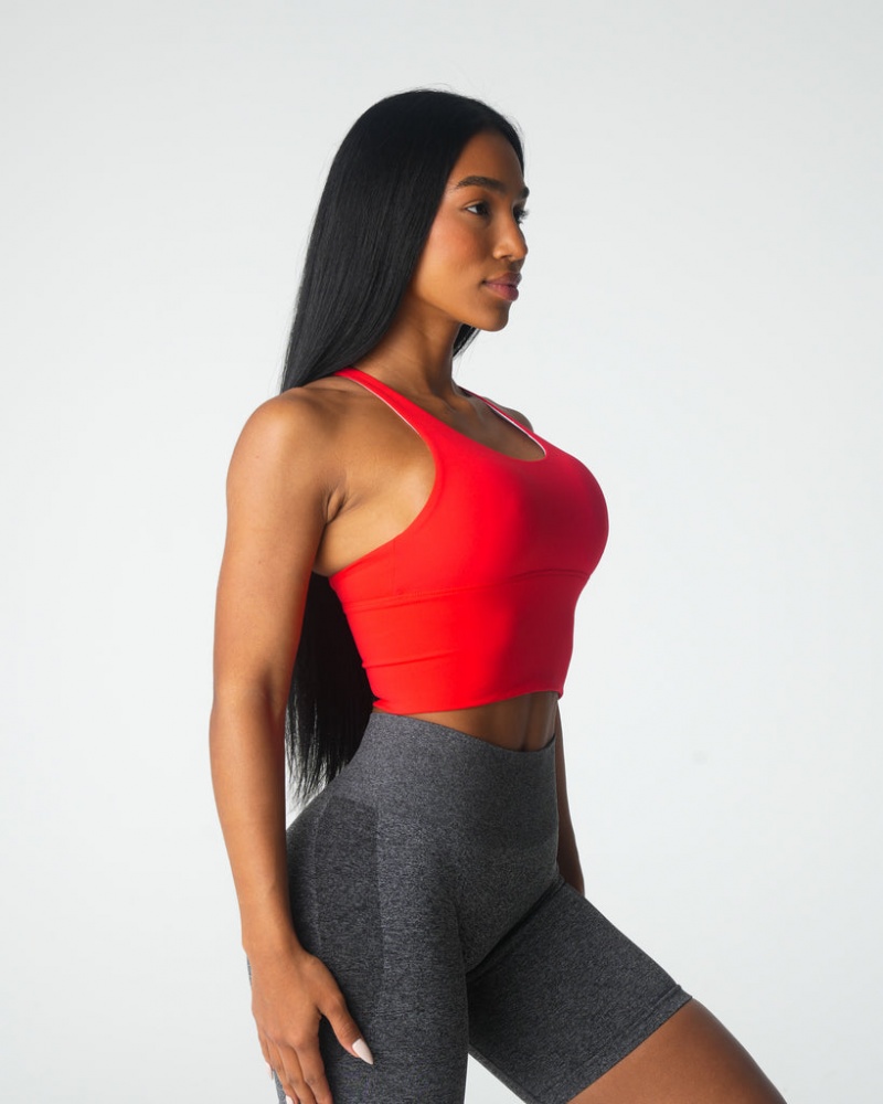 Women's NVGTN Matrix Sports Bras Deep Red | QRXG-03984