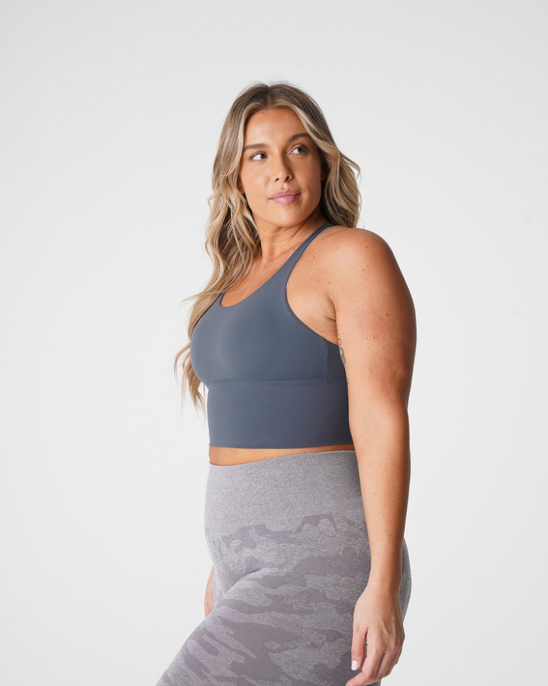 Women's NVGTN Matrix Sports Bras Grey | EASD-08921