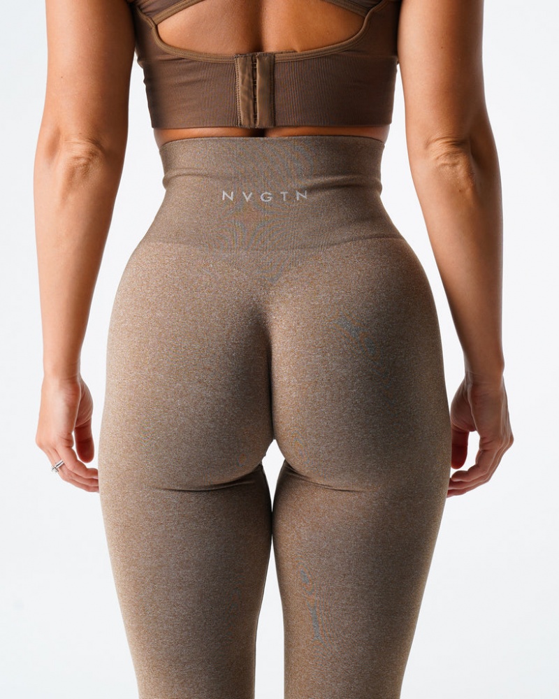 Women's NVGTN NV Seamless Leggings Beige | KVEM-73584