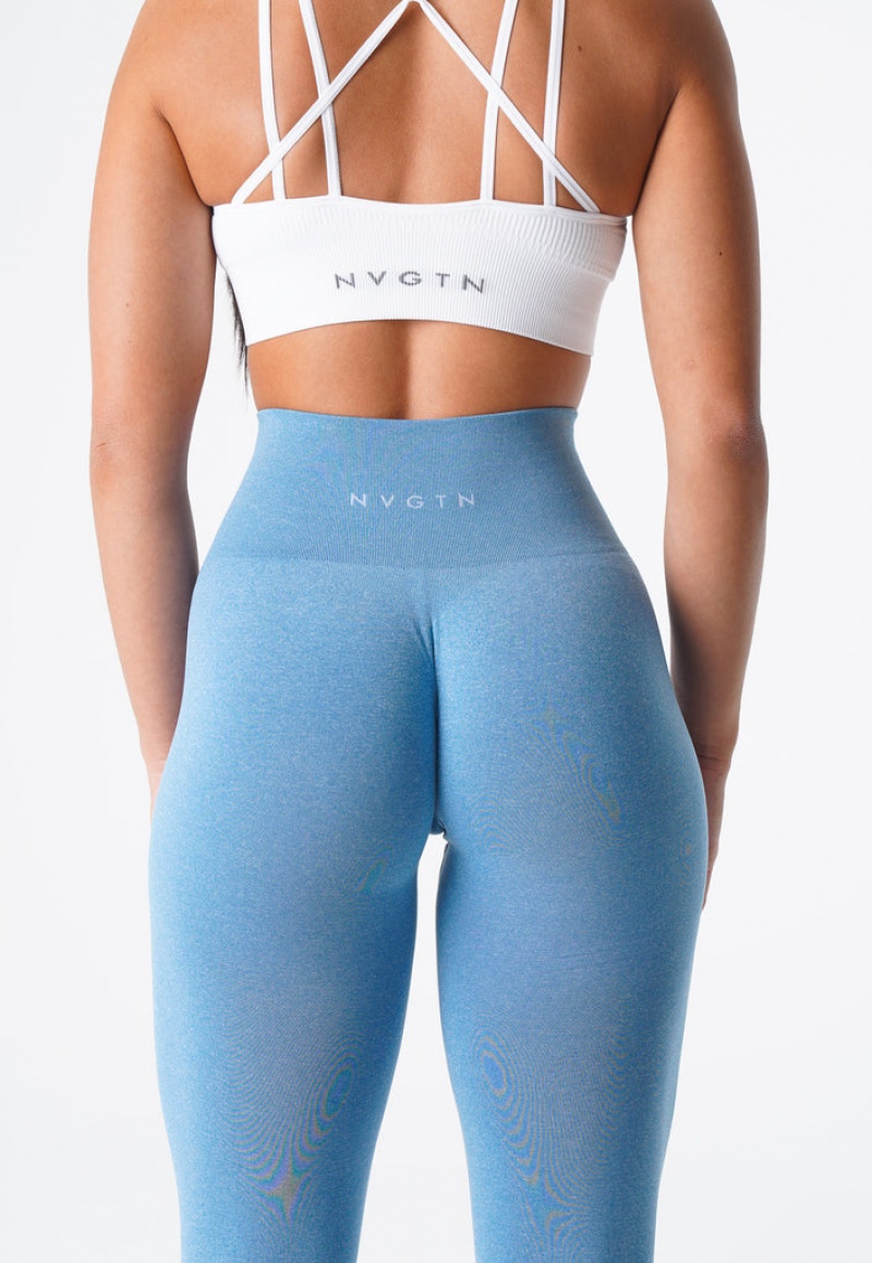 Women's NVGTN NV Seamless Leggings Blue | UEKS-07986