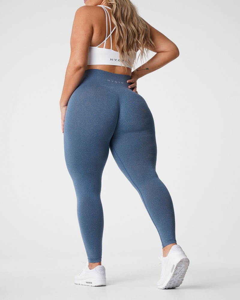 Women's NVGTN NV Seamless Leggings Blue | EXLQ-47381