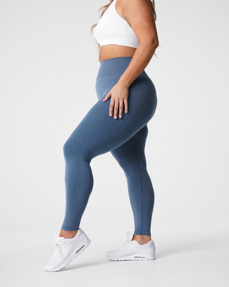 Women's NVGTN NV Seamless Leggings Blue | EXLQ-47381