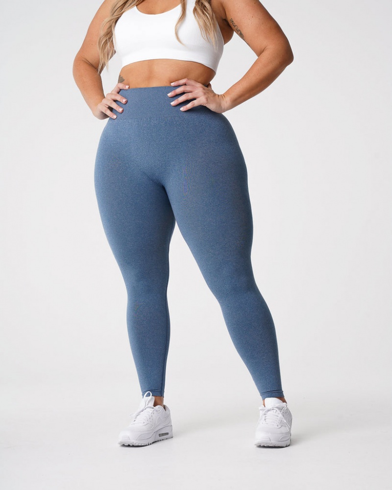 Women\'s NVGTN NV Seamless Leggings Blue | EXLQ-47381