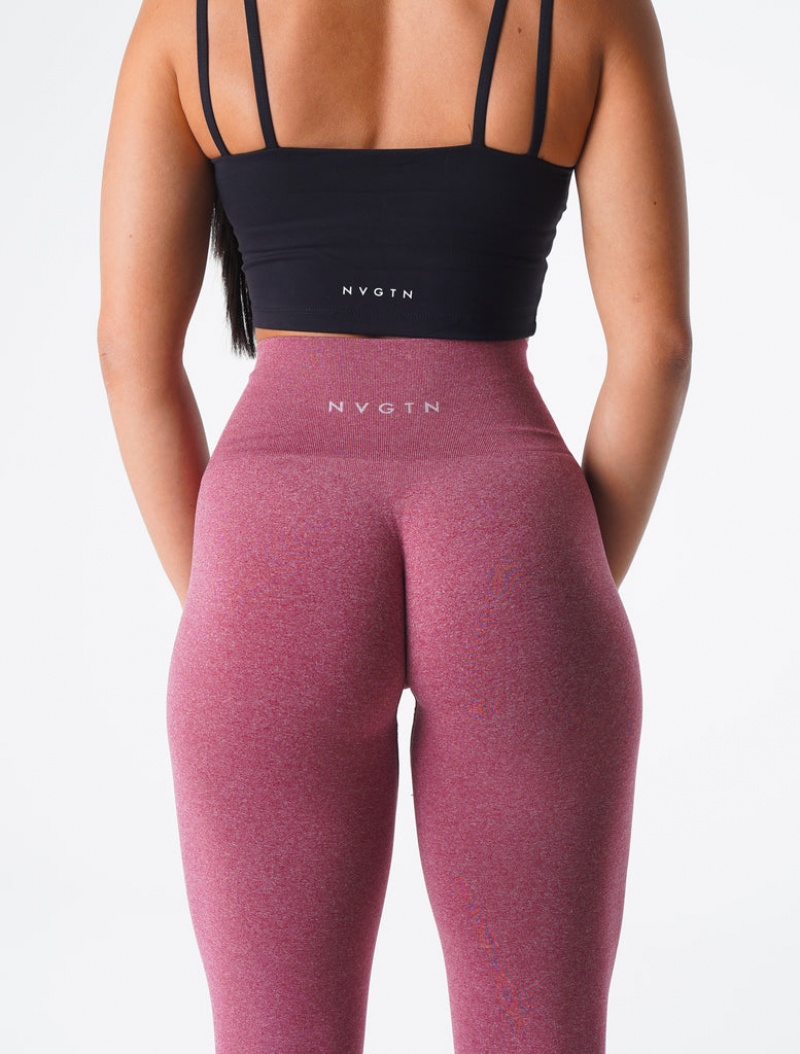 Women's NVGTN NV Seamless Leggings Burgundy | HMVX-41270