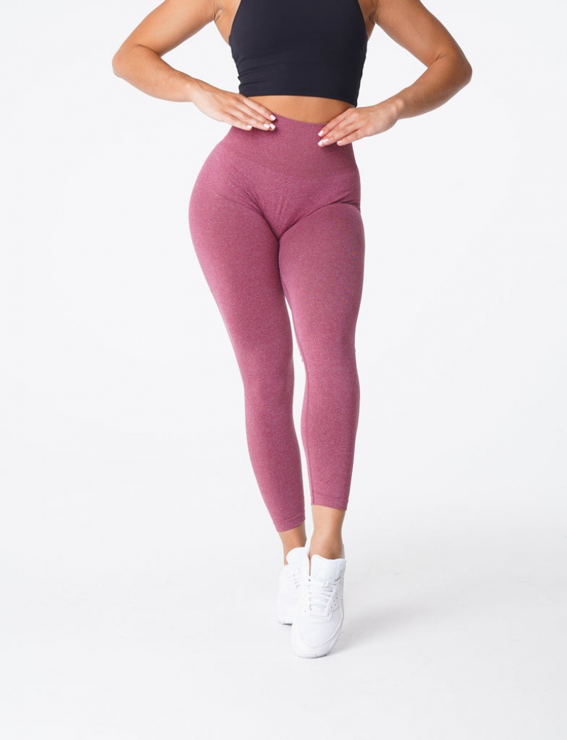 Women's NVGTN NV Seamless Leggings Burgundy | HMVX-41270