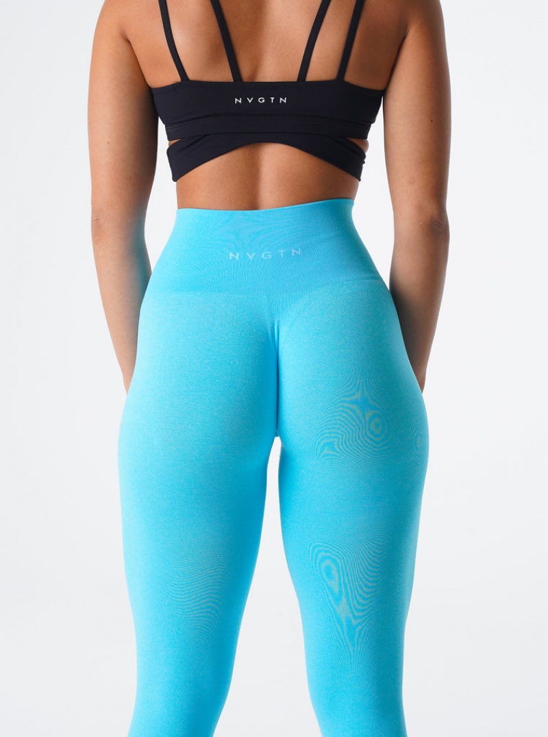 Women's NVGTN NV Seamless Leggings Light Turquoise | QHIC-79026