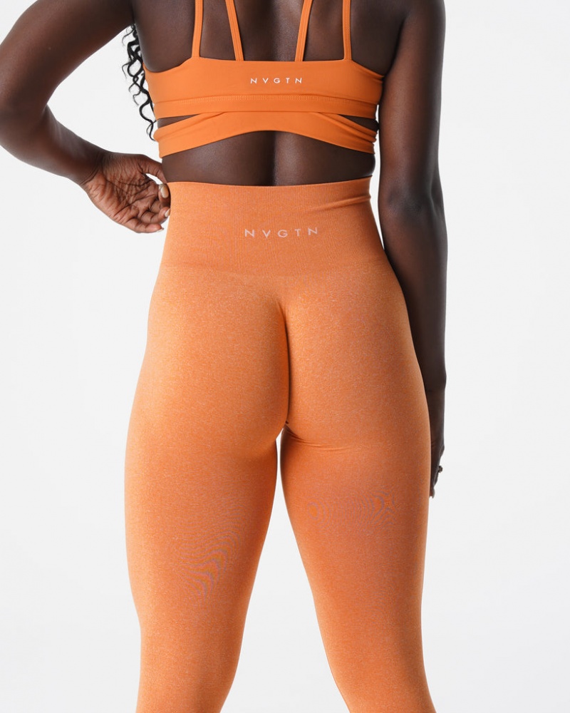 Women's NVGTN NV Seamless Leggings Orange | APQE-62517