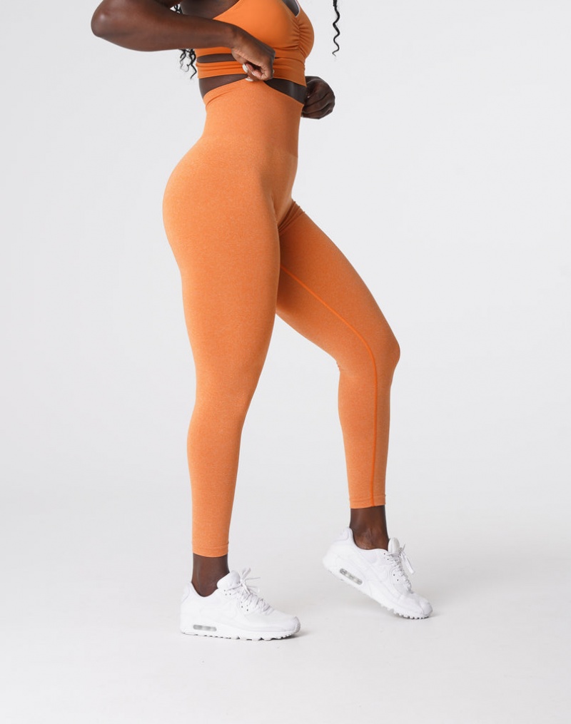 Women's NVGTN NV Seamless Leggings Orange | APQE-62517