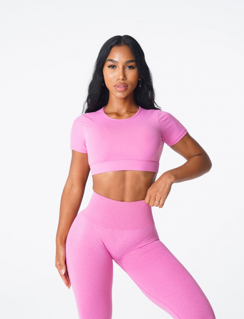 Women's NVGTN Open Back Sports Bras Pink | UNDX-16952