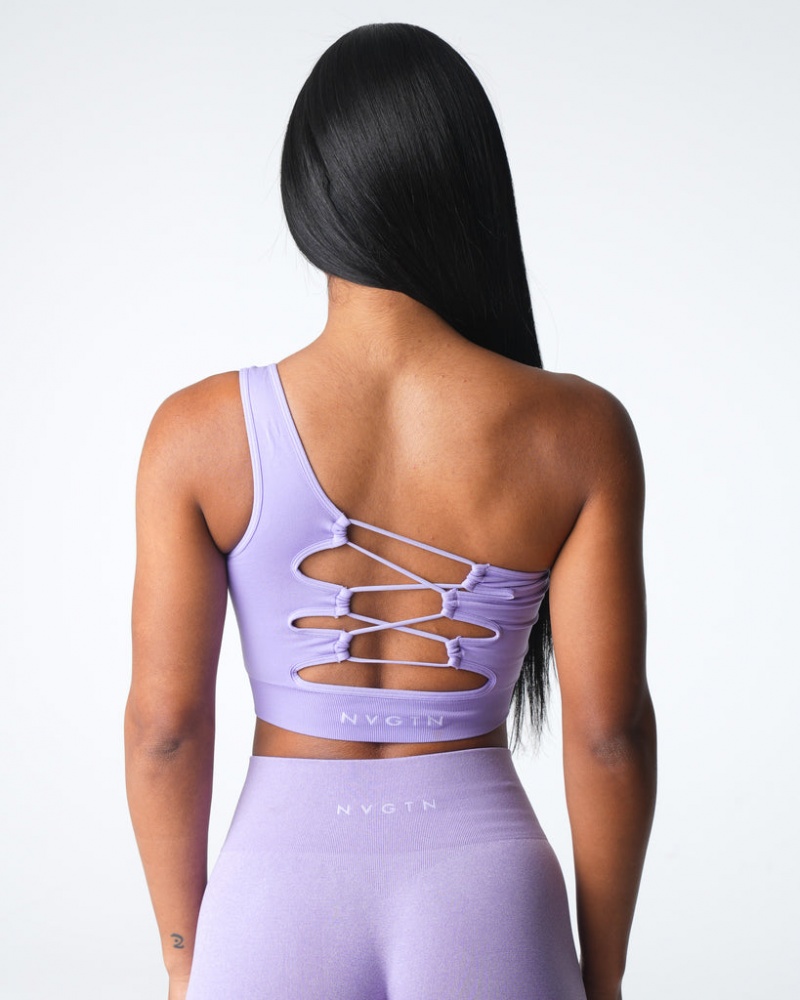 Women's NVGTN Passion Seamless Sports Bras Purple | LKIV-07259