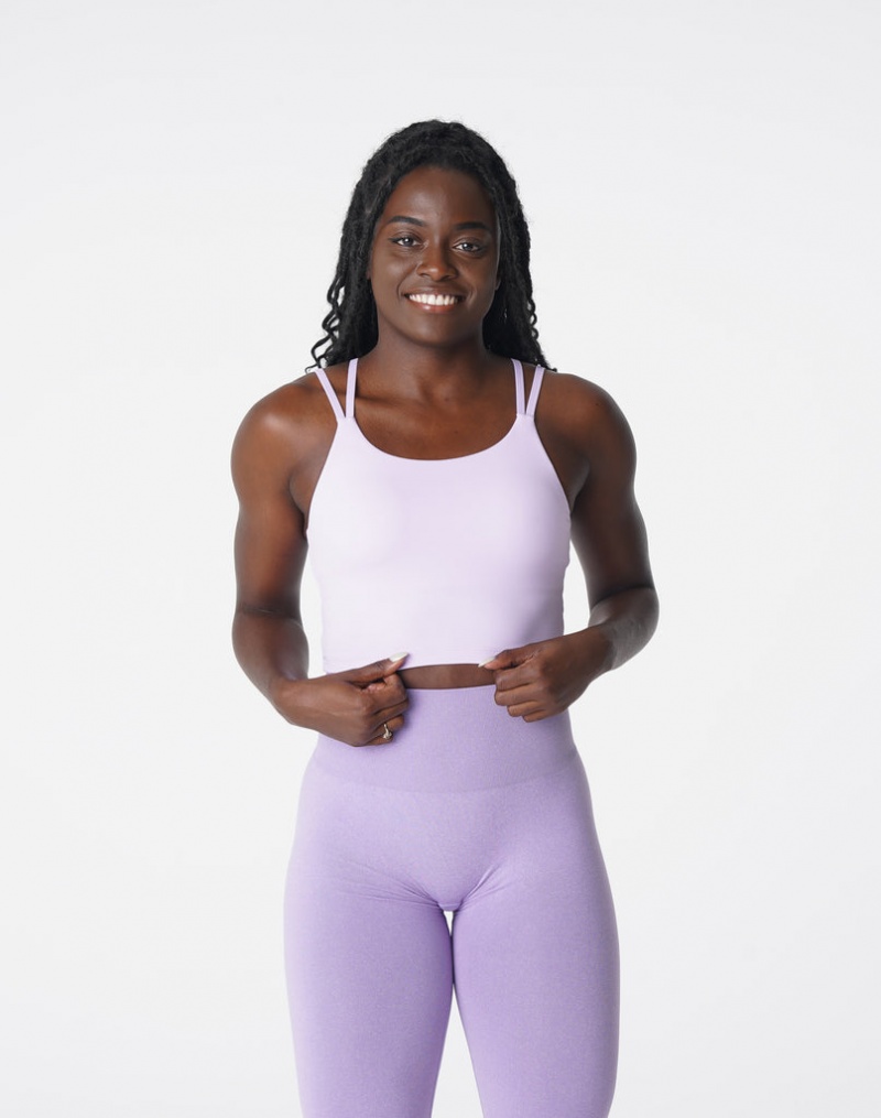 Women's NVGTN Poise Sports Bras Lavender | CVTQ-98354