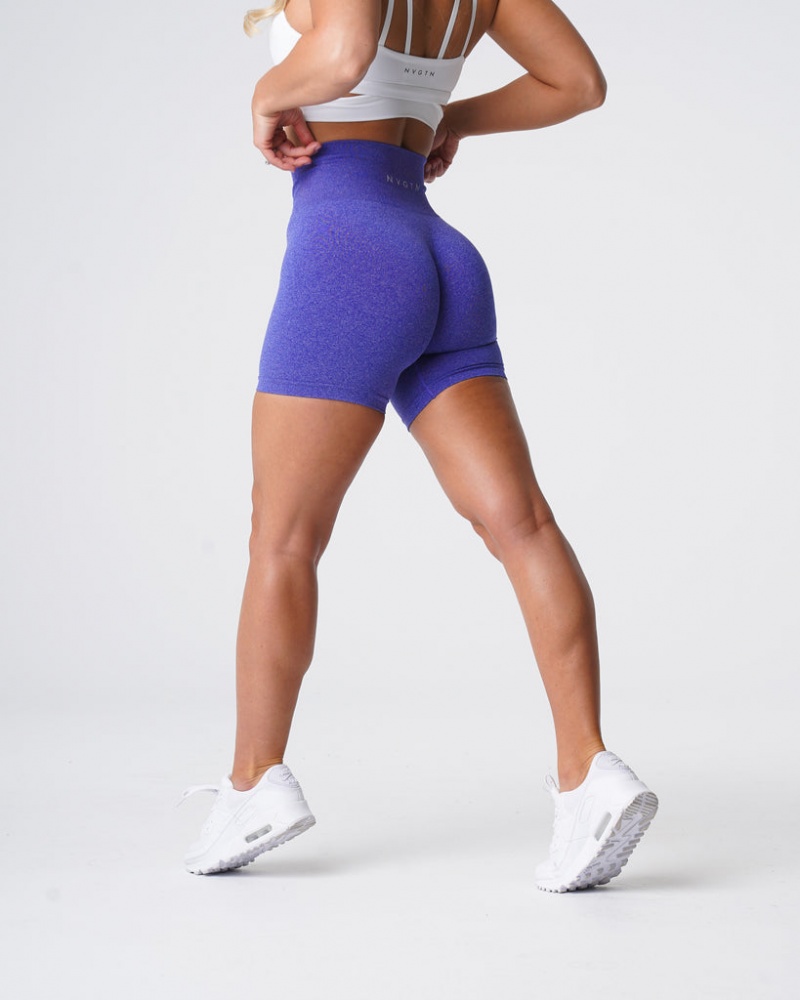 Women's NVGTN Pro Seamless Shorts Blue | BOSQ-72410