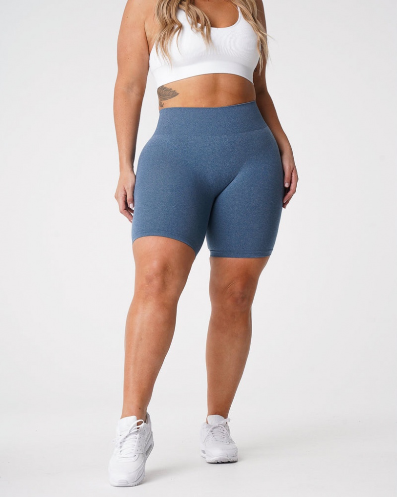 Women's NVGTN Pro Seamless Shorts Blue | QCTW-21495