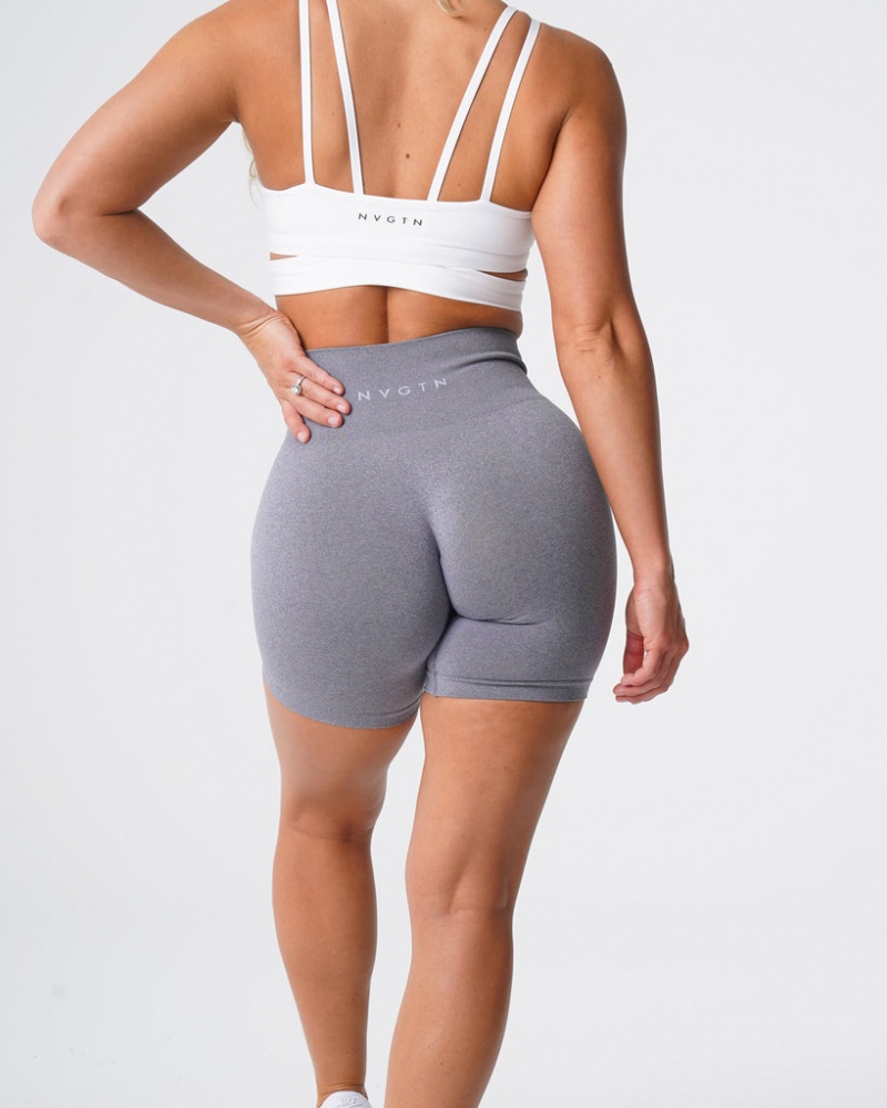 Women's NVGTN Pro Seamless Shorts Grey | AEDF-16892